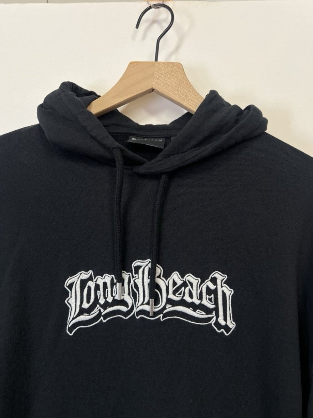 ASOS Design Men's Long Beach Oversize Graphic Hoodie Size S Small Black - Picture 3 of 6